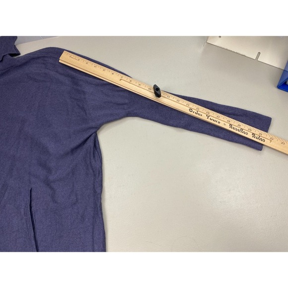 Soft Surroundings Sweater Women Small Purple Turtleneck Pocket Wool Angora Blend - Picture 9 of 16